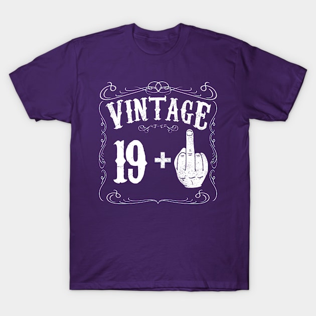 Vintage middle finger salute 20th birthday gift funny 20 birthday 1996 T-Shirt by AwesomePrintableArt